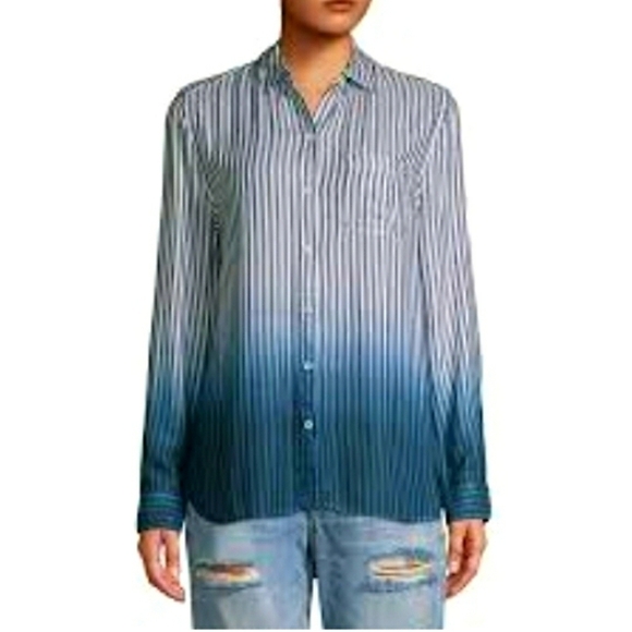 BeachLunchLounge Blue Striped Ombre Shirt - Picture 3 of 4
